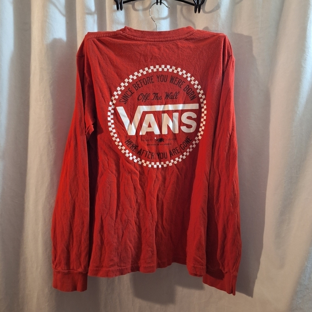Vans Men's Red Long Sleeve Shirt - Picture 3 of 7